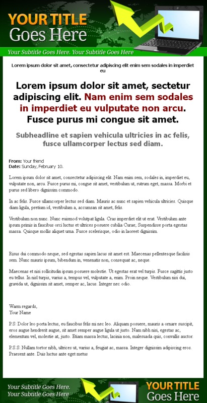 Product picture Minisites Green Templates